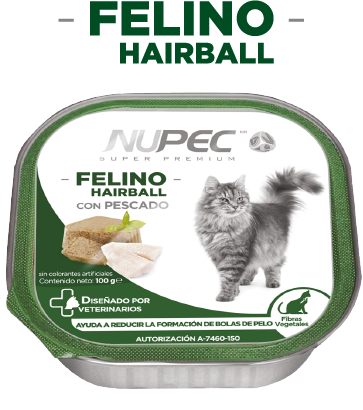 NUPEC FELINO HAIRBALL HÚMEDO 16 pza